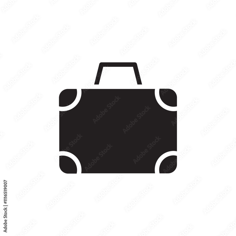 Briefcase icon Flat line illustration Briefcase icon Flat line illustration