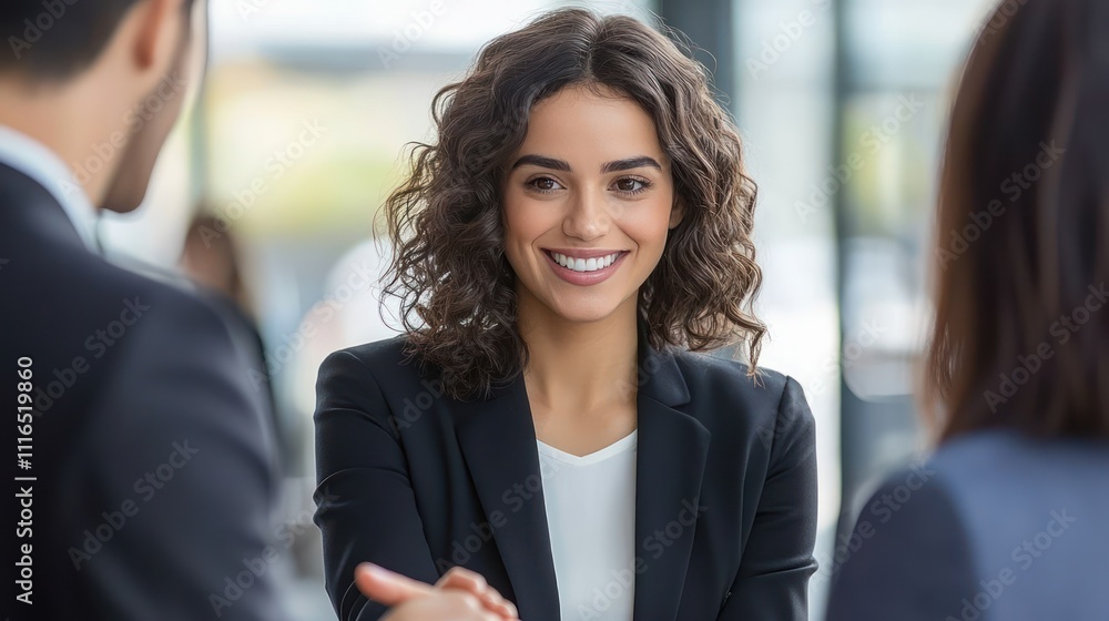 Professional handshake in a business setting Professional handshake in a business setting