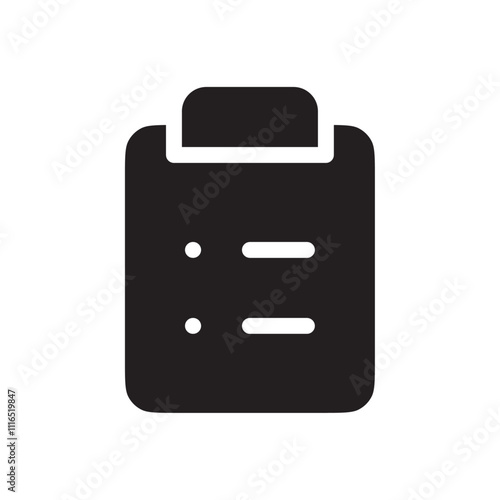 Clip board icon Flat line illustration