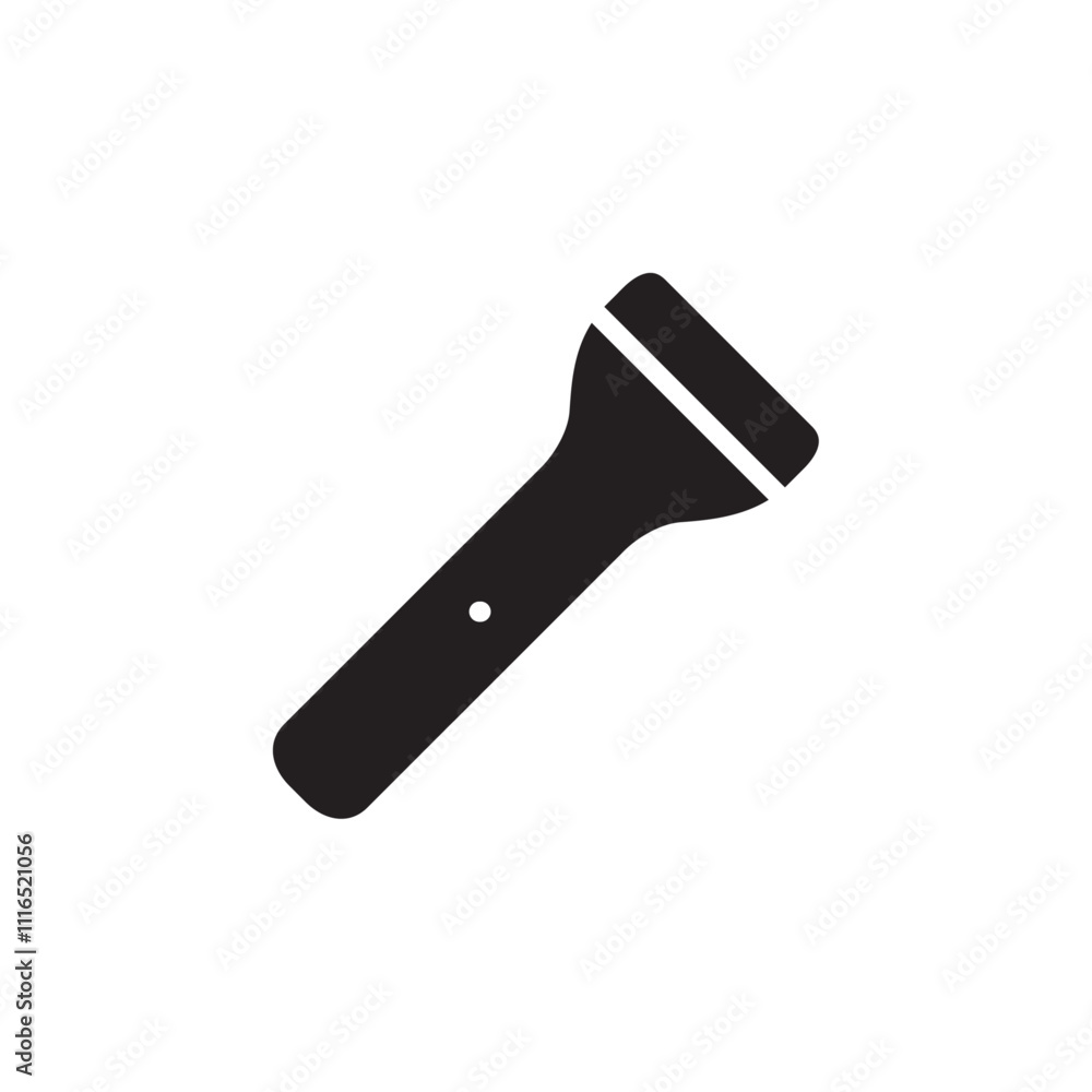 Flashlight icon Flat line illustration Flashlight icon Flat line illustration