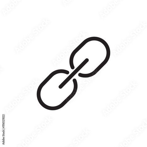 Link icon Flat line illustration