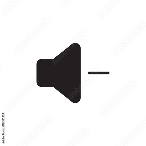 No volume icon Flat line illustration