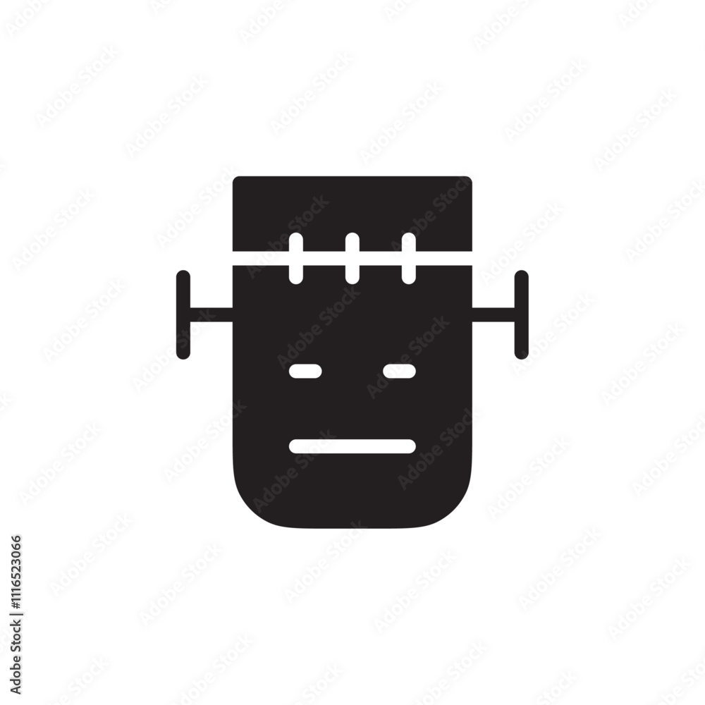 Robot icon Flat line illustration Robot icon Flat line illustration
