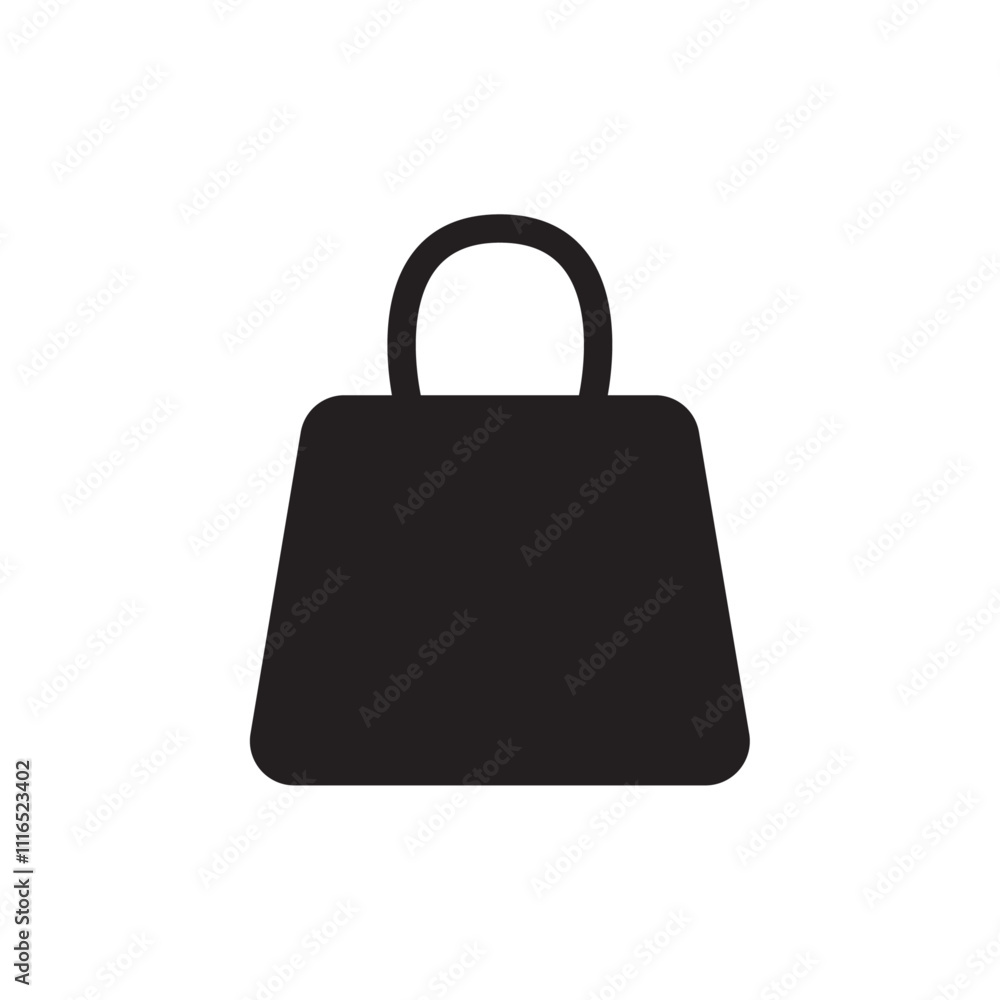 Shopping bag icon Flat line illustration Shopping bag icon Flat line illustration