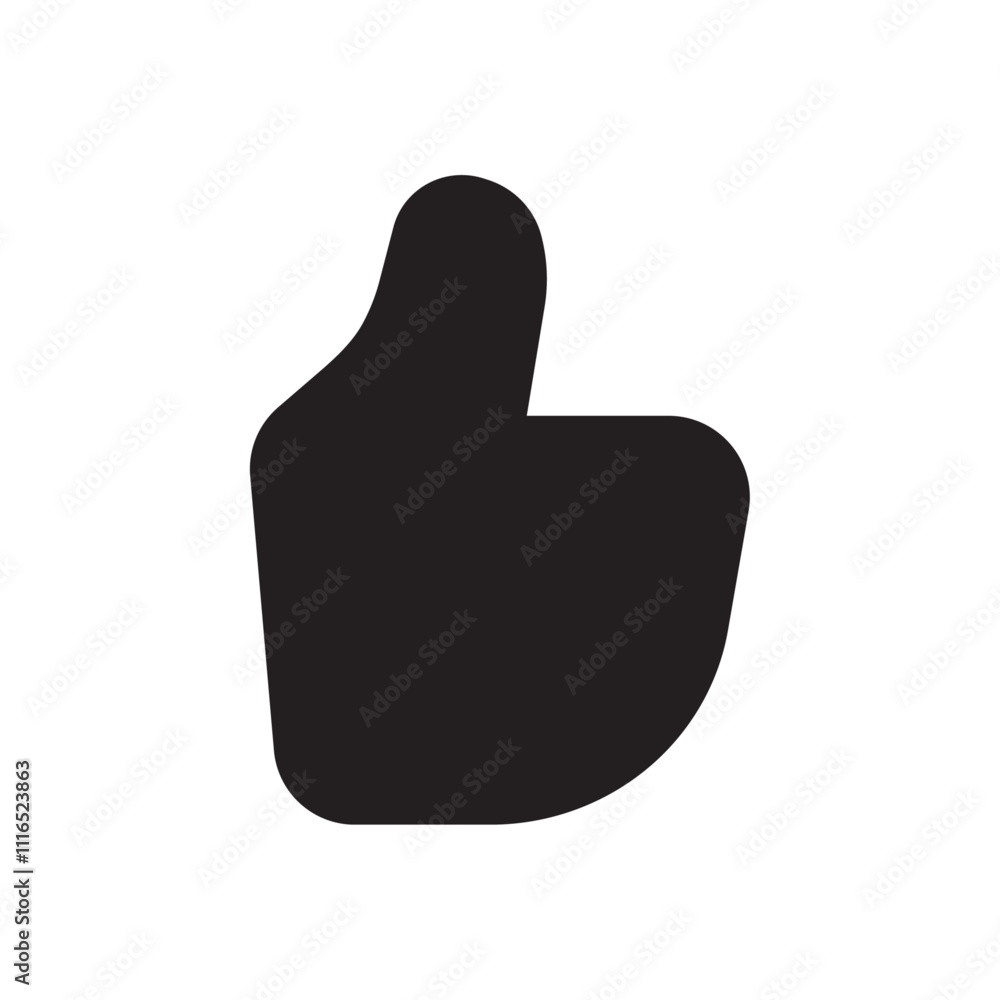Thumbs up icon Flat line illustration Thumbs up icon Flat line illustration