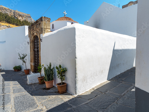 Die Stadt Lindos auf Rhodos in Griechenland