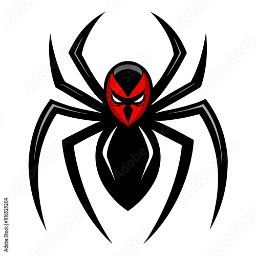 Black Widow Spider mascot design