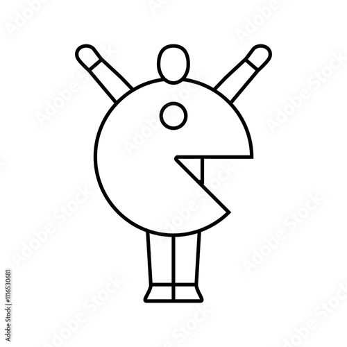 historical cosplay line icon vector. historical cosplay sign. isolated contour symbol black illustration