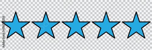 Five star rating customer review icon. Star icon rating symbol reward rating mark set. Vector illustration.