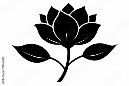 Silhouette Art Eden's Bloom in Black Vector