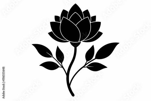Silhouette Art Eden's Bloom in Black Vector