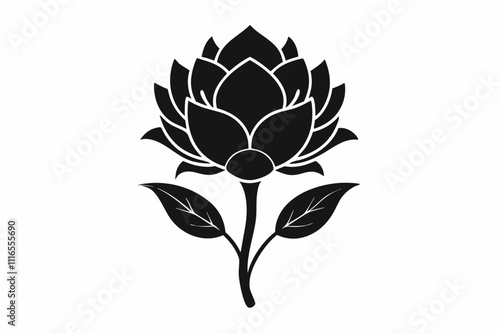 Silhouette Art Eden's Bloom in Black Vector