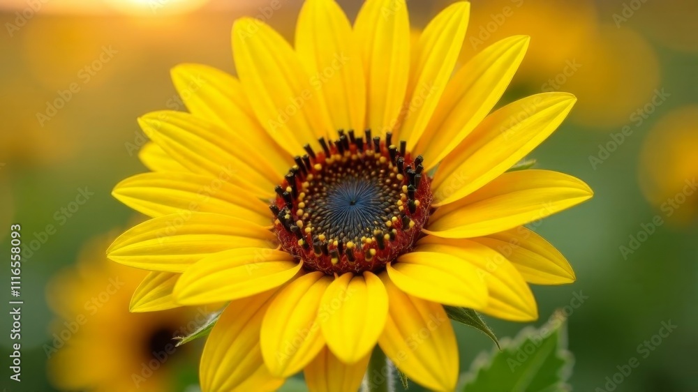 Obraz premium Close-up of yellow Sunflower petals