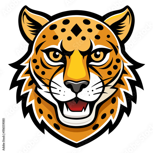 Cheetah mascot logo design photo