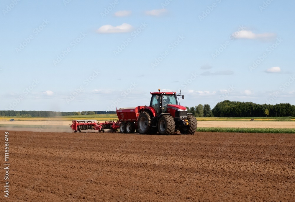 Fototapeta premium tractor in field