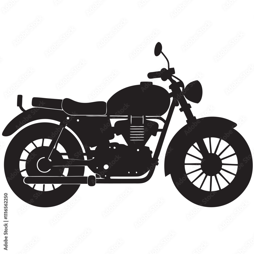 Fototapeta premium Royal enfield motor cycle silhouette