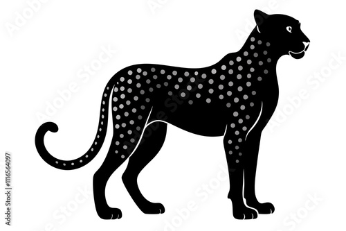 cheetah silhouette vector illustration photo