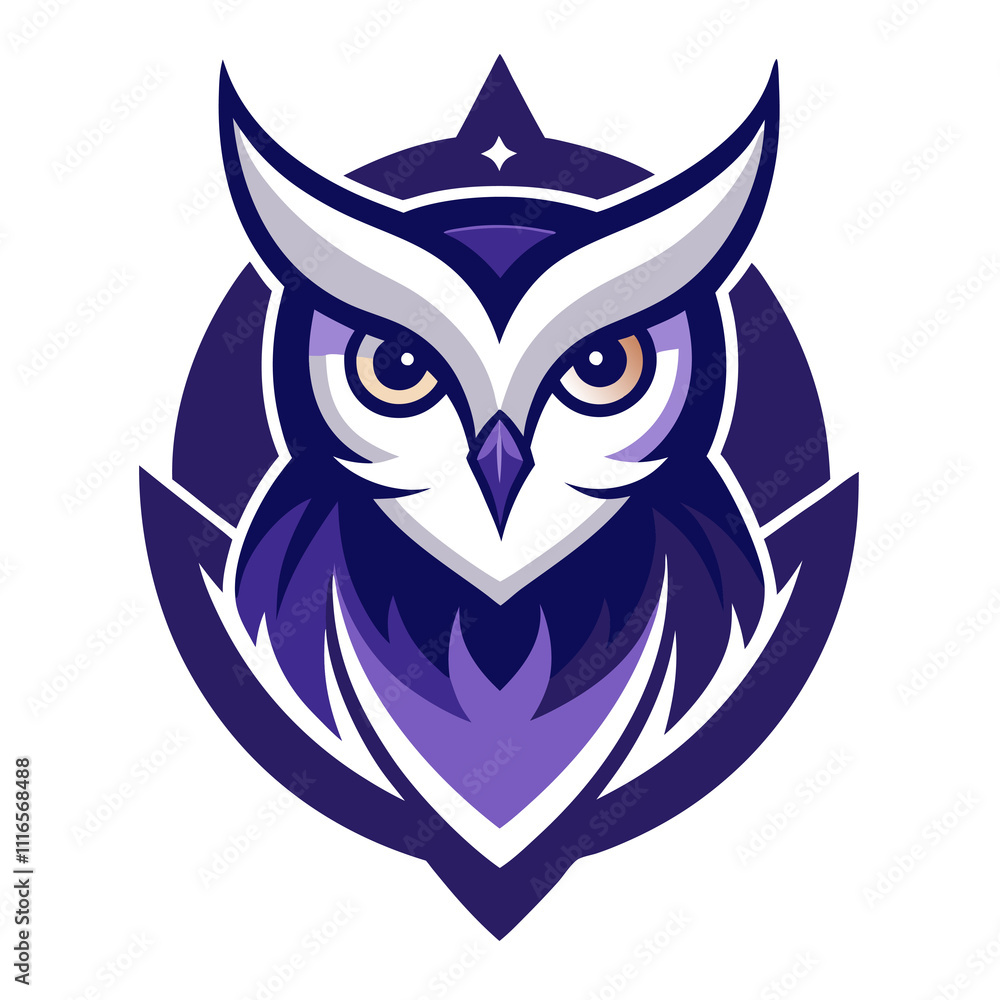 Cosmic Owl mascot logo design Cosmic Owl mascot logo design