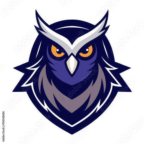 Cosmic Owl mascot logo design photo