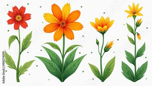 An Illustrated Guide to Flower Parts for Young Learners with Bright Colors