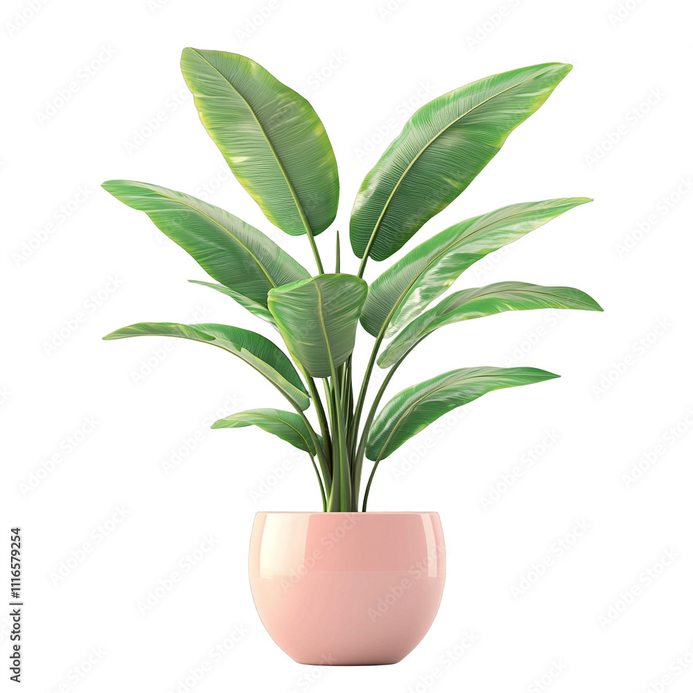 green potted plant, large broad leaves, minimalist design, pastel pink pot, bright lighting, white background, modern decor, high resolution. green potted plant, large broad leaves, minimalist design, pastel pink pot, bright lighting, white background, modern decor, high resolution.