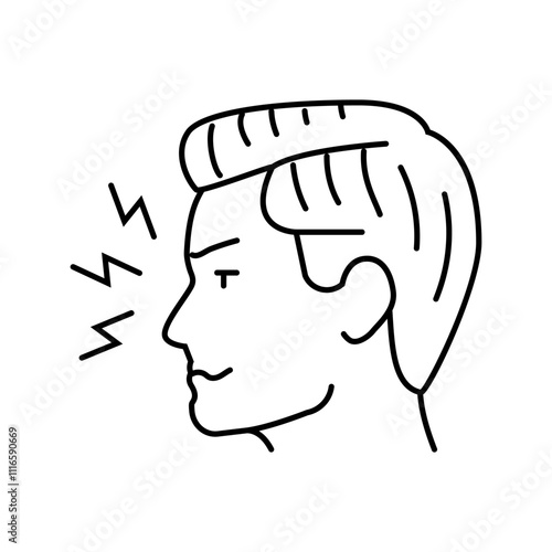 anxiety man disease line icon vector. anxiety man disease sign. isolated contour symbol black illustration