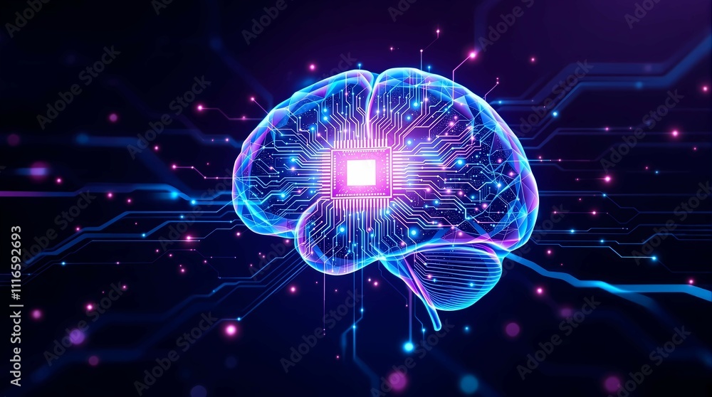 Digital Intelligence Concept, neuroscience and artificial intelligence Digital Intelligence Concept, neuroscience and artificial intelligence