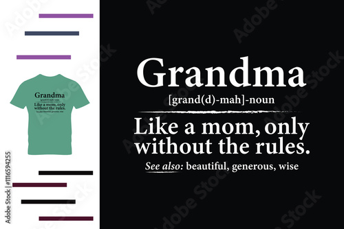 Grandma definition t shirt design