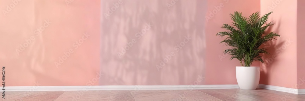 Obraz premium Variegated shades resting against a pastel-colored wall, hazy light, serene ambiance