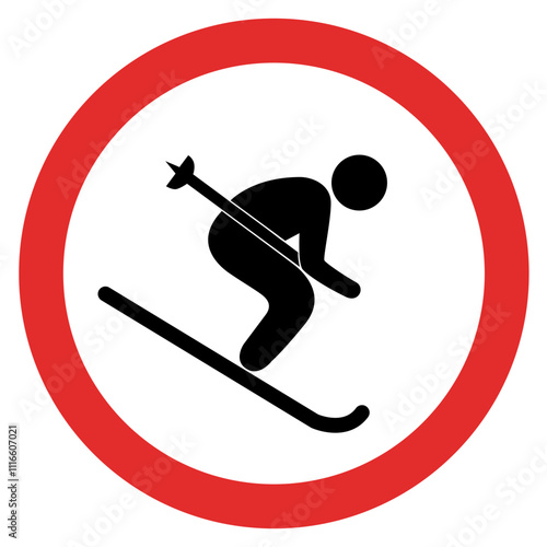 no skiing sign
