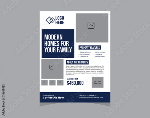 Real Estate Flyer design, Corporate Business flyer for real estate, one pager, advertisement design