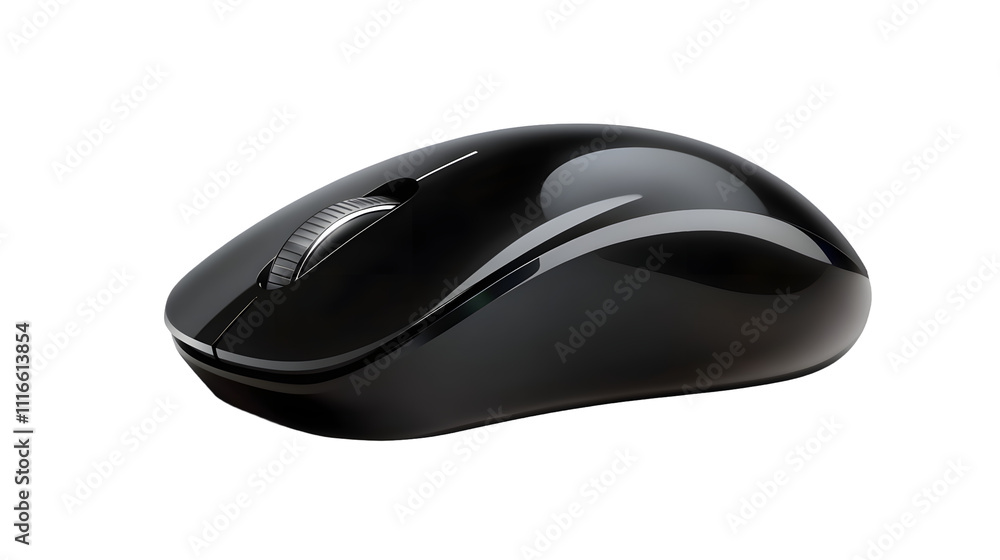 Wireless mouse with a sleek ergonomic design on transparent background png Wireless mouse with a sleek ergonomic design on transparent background png