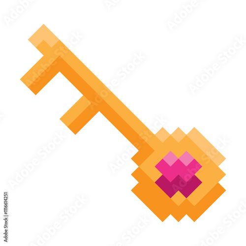 video game item pixelated key