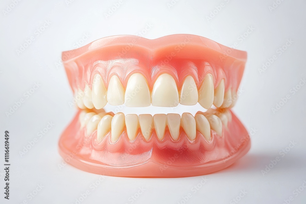 Fototapeta premium medical denture smile jaws teeth on white background