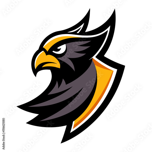 Falcon Rider mascot logo design photo