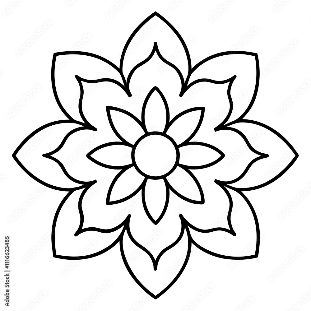Obraz premium Hand-Drawn Mandala Vector.