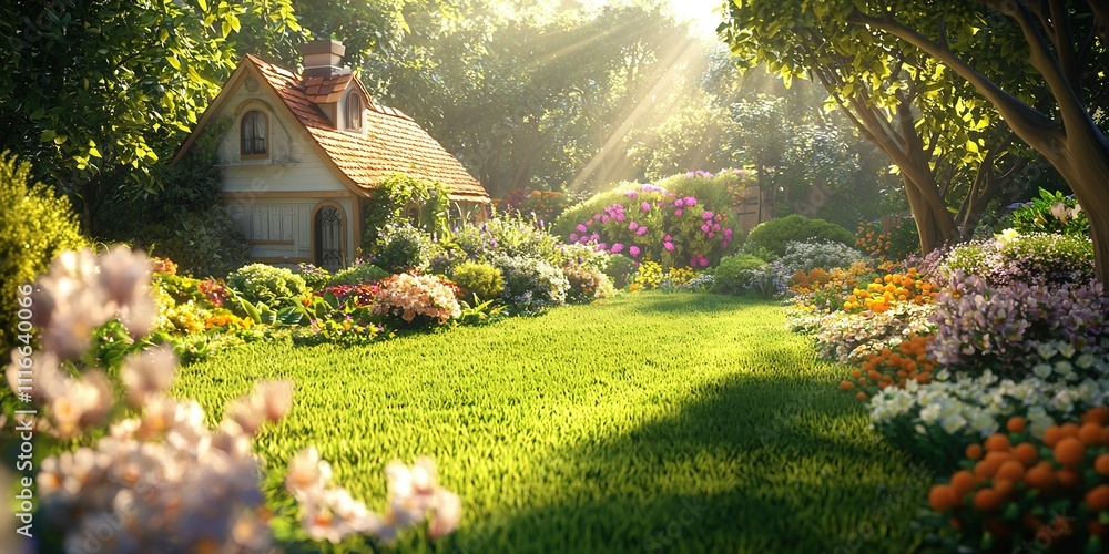 Obraz premium flowers in a garden 
