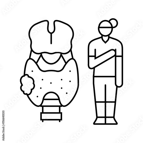 postpartum depression woman disease line icon vector. postpartum depression woman disease sign. isolated contour symbol black illustration