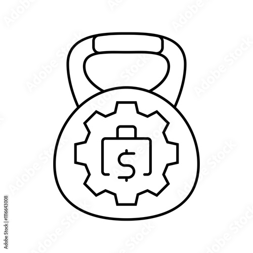 debt management budget planning line icon vector. debt management budget planning sign. isolated contour symbol black illustration