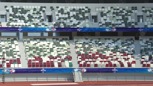 Olympic Stadium Seating and Running Track Set photo