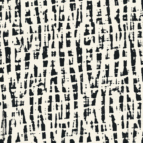 Black And White Abstract Broken Graphic Pattern