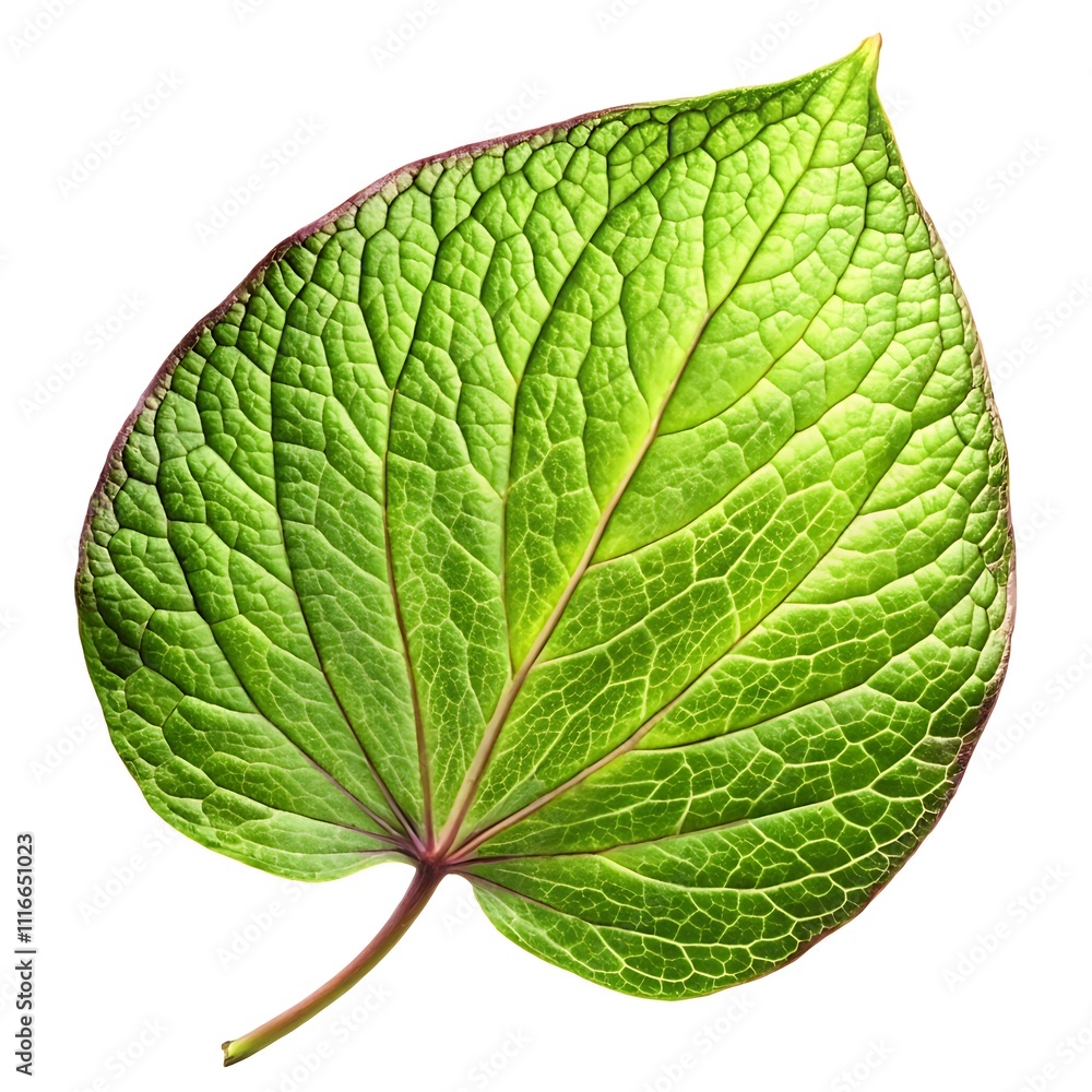 Obraz premium Green Leaf Vector Illustrations on White Background - Minimal and Elegant