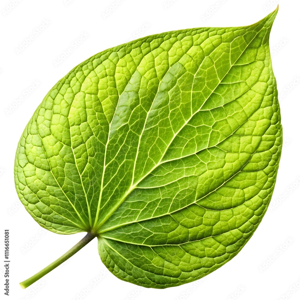 Obraz premium Green Leaf Vector Illustrations on White Background - Minimal and Elegant