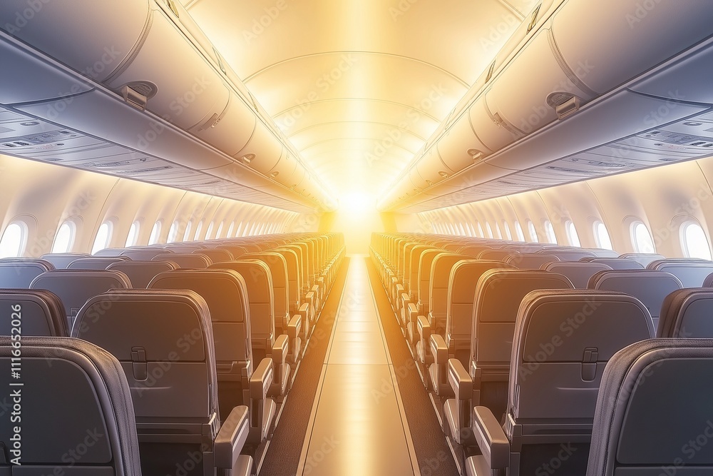 Fototapeta premium Modern Airplane Interior