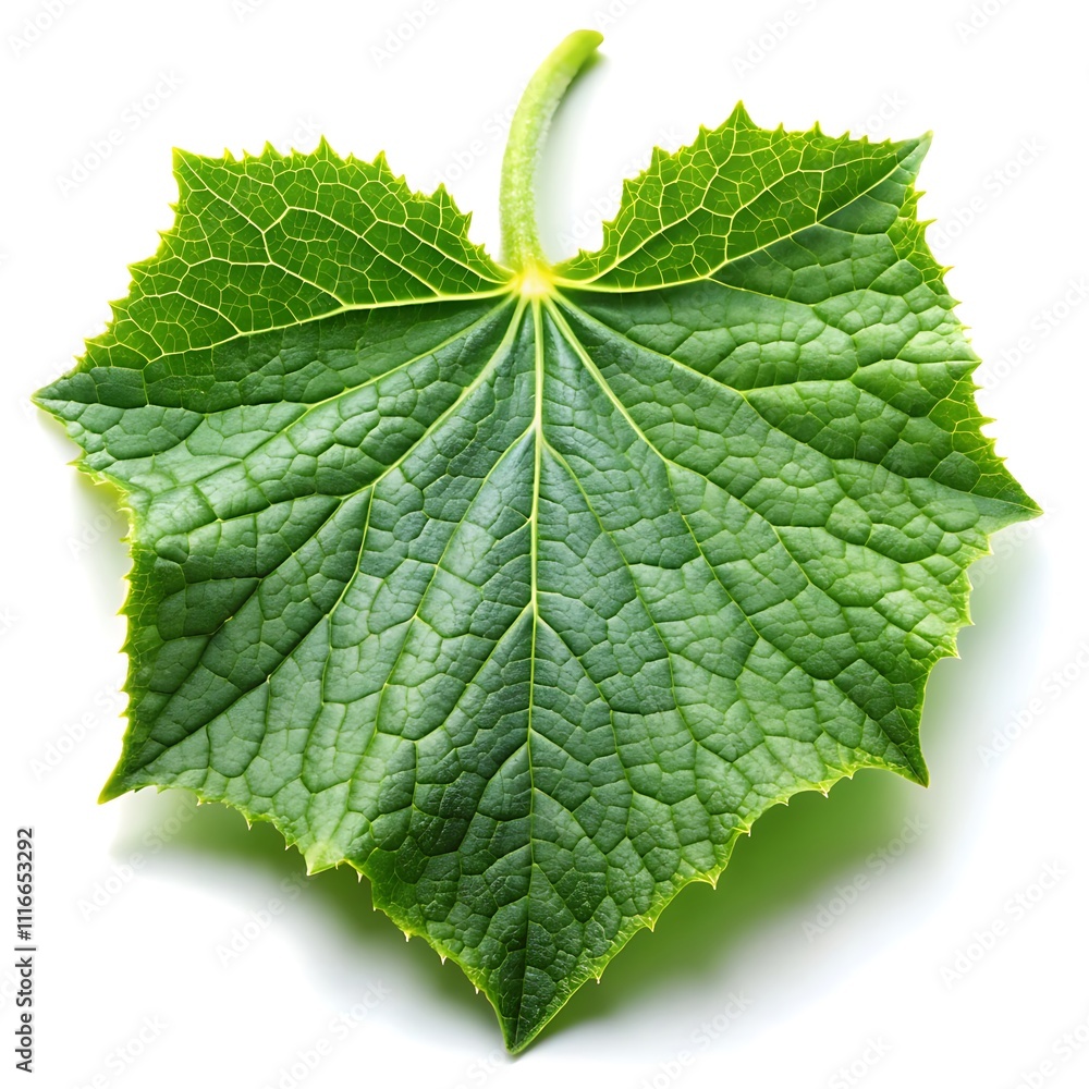 Fototapeta premium green leaf on a white background