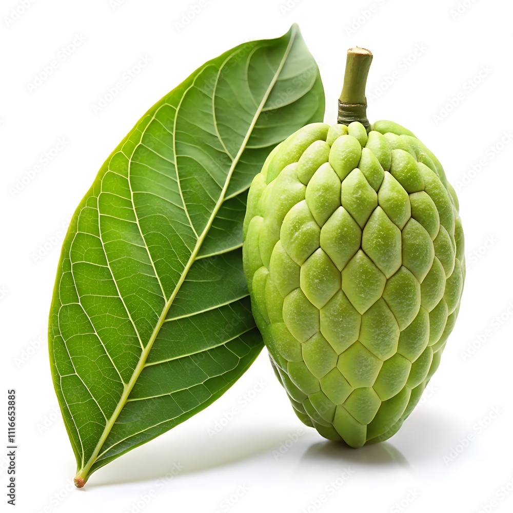 Fototapeta premium green leaf on a white background