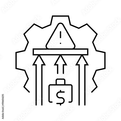 spending limits budget planning line icon vector. spending limits budget planning sign. isolated contour symbol black illustration