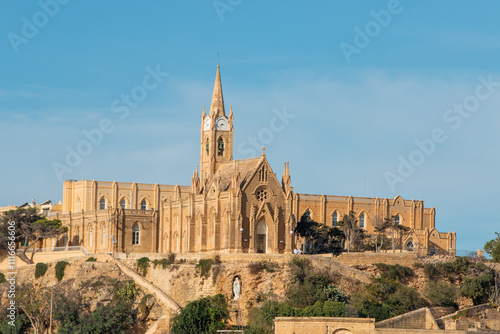 Obraz na płótnie Gozo (Għawdex) Island Ghajnsielem Church of the Madonna of Lourdes (Knisja tal-Madonna ta' Lourdes) Malta w salonie