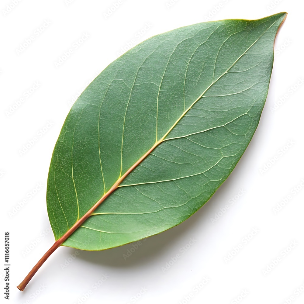 Obraz premium green leaf on a white background