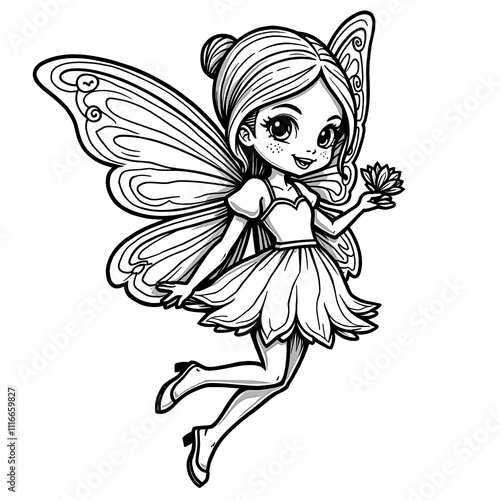Wallpaper Mural  Whimsical Fairy Girl with Butterfly Wings Dancing Torontodigital.ca